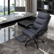 Chaise de bureau Iser massage chauffage repose-pieds gris foncé