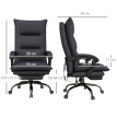 Chaise de bureau Iser massage chauffage repose-pieds gris foncé