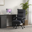 Chaise de bureau Iser massage chauffage repose-pieds gris foncé