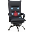 Chaise de bureau Iser massage chauffage repose-pieds gris foncé