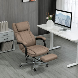 Chaise de Bureau Tores Massante Repose Pieds Télécommande Marron