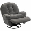 Fauteuil relax Belet pivotant basculant chenille Gris clair