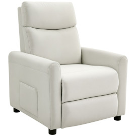 Fauteuil relax Peris inclinable TV ressorts ensachés crème