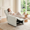 Fauteuil relax Peris inclinable TV ressorts ensachés crème