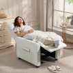 Fauteuil relax Peris inclinable TV ressorts ensachés crème