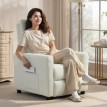 Fauteuil relax Peris inclinable TV ressorts ensachés crème