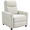 Fauteuil relax Peris inclinable TV ressorts ensachés crème