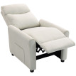 Fauteuil relax Peris inclinable TV ressorts ensachés crème