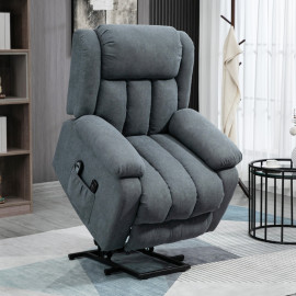 Fauteuil releve personne électrique Velreine inclinable massant gris