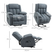 Fauteuil releve personne électrique Velreine inclinable massant gris