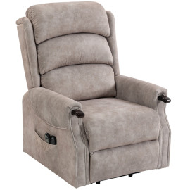 Fauteuil TV Terilin releveur électrique relax massage chauffant gris clair