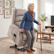 Fauteuil TV Terilin releveur électrique relax massage chauffant gris clair