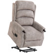 Fauteuil TV Terilin releveur électrique relax massage chauffant gris clair