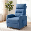 Fauteuil Torova massant inclinable manuel chenille bleu foncé