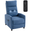 Fauteuil Torova massant inclinable manuel chenille bleu foncé