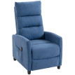 Fauteuil Torova massant inclinable manuel chenille bleu foncé