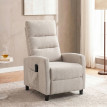 Fauteuil de relaxation Berane massage inclinable chenille crème