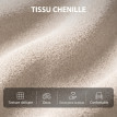 Fauteuil de relaxation Berane massage inclinable chenille crème