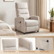 Fauteuil de relaxation Berane massage inclinable chenille crème