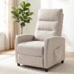 Fauteuil de relaxation Berane massage inclinable chenille crème