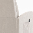 Fauteuil de relaxation Berane massage inclinable chenille crème