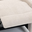 Fauteuil de relaxation Berane massage inclinable chenille crème