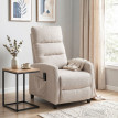 Fauteuil de relaxation Berane massage inclinable chenille crème