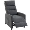 Floras fauteuil massant inclinable manuel chenille gris foncé