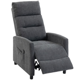 Floras fauteuil massant inclinable manuel chenille gris foncé