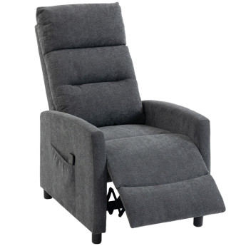 Floras fauteuil massant inclinable manuel chenille gris foncé