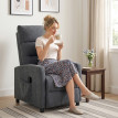 Floras fauteuil massant inclinable manuel chenille gris foncé