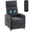 Floras fauteuil massant inclinable manuel chenille gris foncé