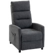Floras fauteuil massant inclinable manuel chenille gris foncé