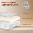 Fauteuil de massage Emiel inclinable relaxation chenille repose-pieds gris