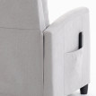 Fauteuil de massage Emiel inclinable relaxation chenille repose-pieds gris