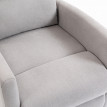 Fauteuil de massage Emiel inclinable relaxation chenille repose-pieds gris