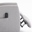 Fauteuil de massage Emiel inclinable relaxation chenille repose-pieds gris