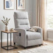 Fauteuil de massage Emiel inclinable relaxation chenille repose-pieds gris
