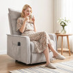 Fauteuil massant Orio inclinable chauffant pivotant chenille gris clair