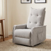 Fauteuil massant Orio inclinable chauffant pivotant chenille gris clair