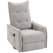 Fauteuil massant Orio inclinable chauffant pivotant chenille gris clair