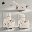 Fauteuil Melos releveur massant relax beige