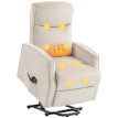 Fauteuil Melos releveur massant relax beige