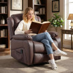 Fauteuil Relax Massant Inclinable Amrea Chauffant Repose-pieds Marron