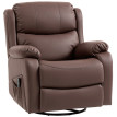 Fauteuil Relax Massant Inclinable Amrea Chauffant Repose-pieds Marron