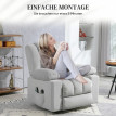 Fauteuil Falas releveur électrique massage USB velours gris clair