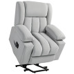 Fauteuil Falas releveur électrique massage USB velours gris clair
