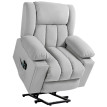 Fauteuil Falas releveur électrique massage USB velours gris clair