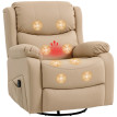 Fauteuil Relax Melarena Massant Inclinable Chauffant Beige