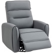 Fauteuil Relax Erlaras Inclinable Pivotant Repose-pieds Gris